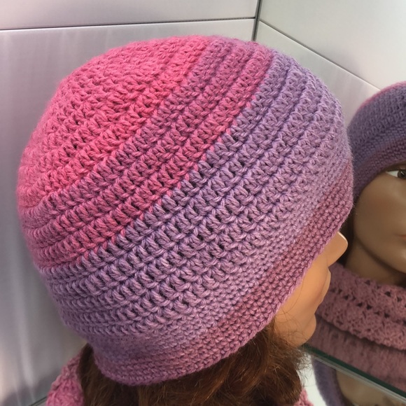 Beanie and scarf set hand crochet new item very soft yarn - Picture 7 of 10